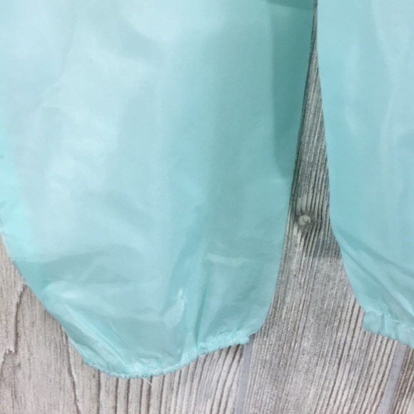 LIGHT Turquoise Sheer Lightweight Zip Hoodie Jacket Small-Medium - Picture 7 of 7